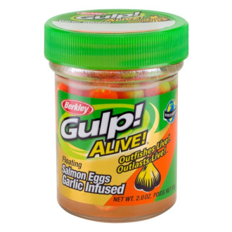 Jikry Gulp! Alive Floating Salmon Eggs 9 mm Garlic Orange Comet