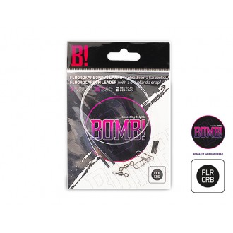 Fluorokarbonové lanko Delphin Bomb! s obratlíkem a karabinkou 2ks